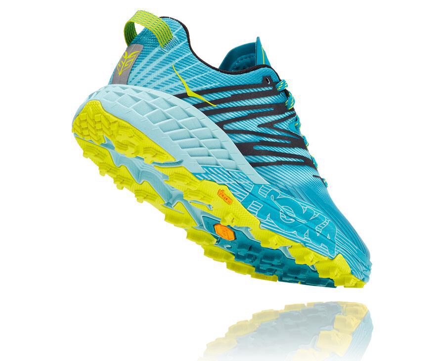 Trail Shoes Womens - Hoka One One Speedgoat 4 - Turquoise - IPQEKAD-89